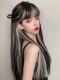 GRADIENT LONG STRAIGHT SYNTHETIC WEFTED CAP WIG LG433