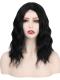 NATURAL BLACK SHOULDER LENGTH WAVY MIDDLE PART LACE WIG MPL005