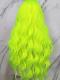 NEON GREEN LONG WAVY SYNTHETIC LACE FRONT WIG SNY300