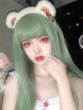 GORGEOUS GREEN SYNTHETIC WEFTED CAP WIG LG857