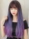 GRADIENT LONG STRAIGHT SYNTHETIC WEFTED CAP WIG LG370