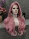 PINK LONG WAVY SYNTHETIC LACE FRONT WIG SNY346