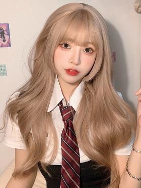 GORGEOUS BLONDE WAVY LONG SYNTHETIC WEFTED CAP WIG LG863