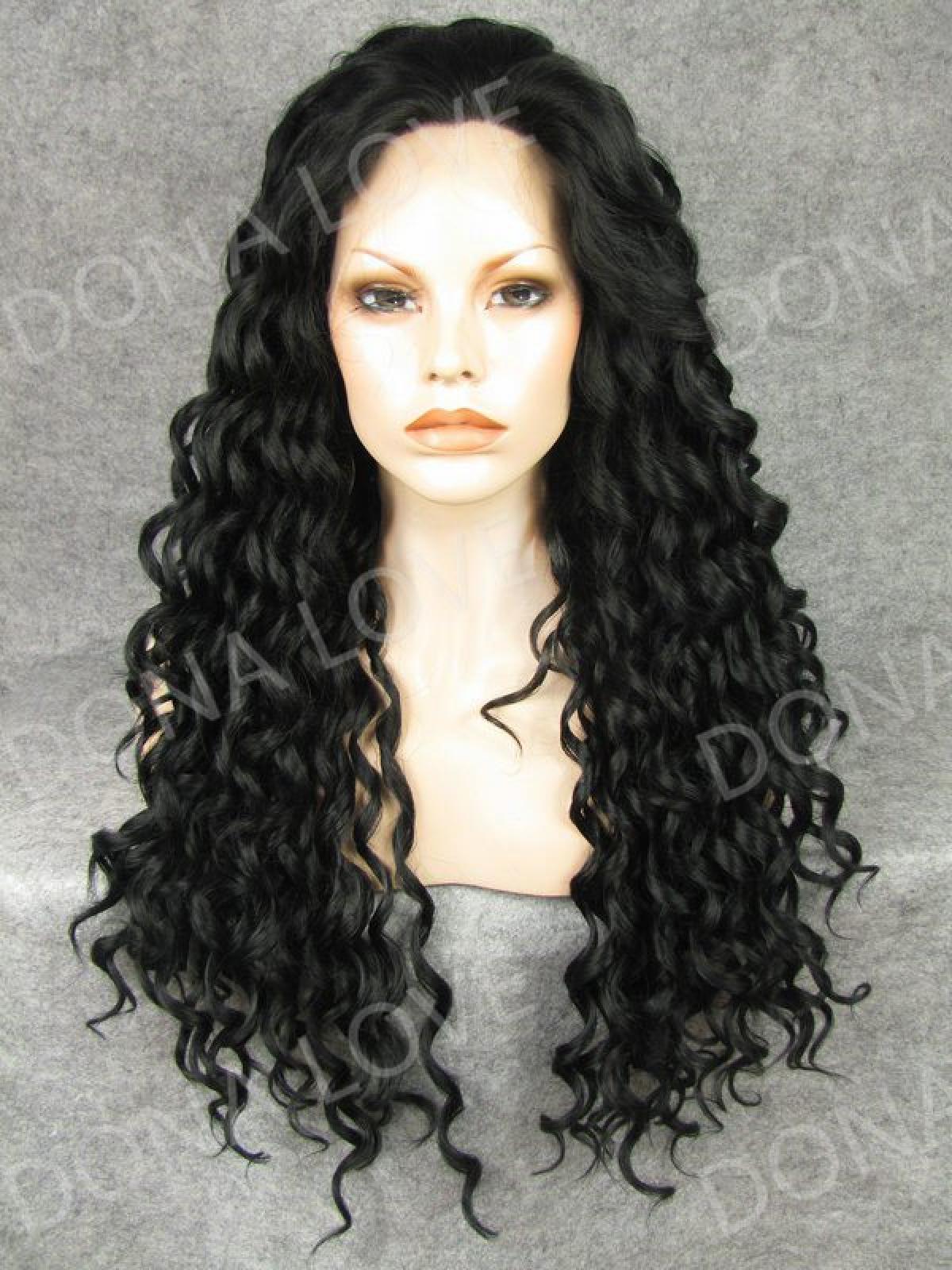 black curly wig