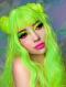 Neon Green Wavy Long Syhthetic Wig LG925