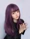 DARK PURPLE STRAIGHT SYNTHETIC WEFTED CAP WIG LG092