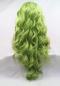 MATCHA GREEN LONG WAVY SYNTHETIC LACE FRONT WIG SNY251