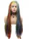 Rainbow Color Twist Braided lace front synthetic Wig SNY371