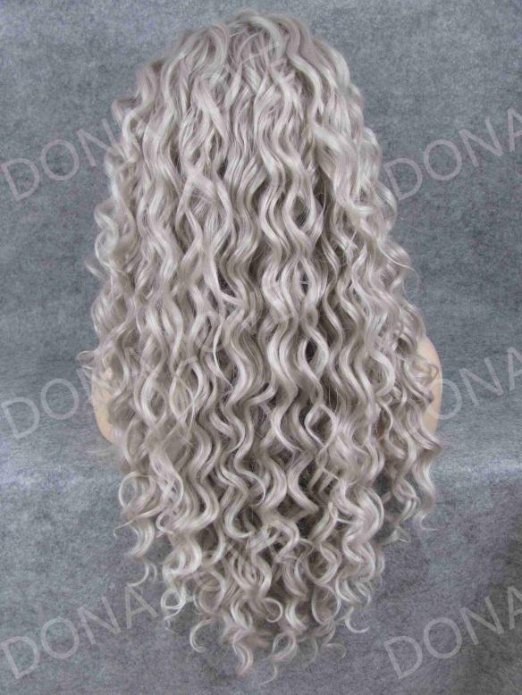 Human Hair Full Lace Wig Curly Ash Brown