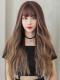 GRADUAL BROWN WAVY SYNTHETIC WEFTED CAP WIG LG353