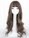 BROWN LONG WAVY SYNTHETIC WEFTED CAP WIG LG154