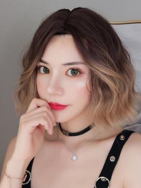 NEW GRADIENT WAVY BOB SYNTHETIC WEFTED CAP WIG LG097