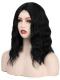 NATURAL BLACK SHOULDER LENGTH WAVY MIDDLE PART LACE WIG MPL005