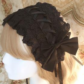 1 PC PURE BLACK LOLITA HAIR BAND LH106