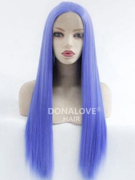 BLUE LONG STRAIGHT SYNTHETIC LACE FRONT WIG SNY222