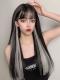 GRADIENT LONG STRAIGHT SYNTHETIC WEFTED CAP WIG LG433