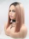BLACK TO ROSE STRAIGHT BOB SYNTHETIC LACE FRONT WIG SNY209