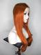 Orange Long Straight Synthetic Lace Front Wig SNY126