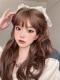 BROWN LONG WAVY SYNTHETIC WEFTED CAP WIG LG299