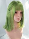MATCHA GREEN SHOULDER LENGTH SYNTHETIC WEFTED CAP WIG LG133