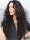 Long Curly Brown 100% Human Hair Full Lace Wig FLW024