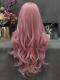 PINK LONG WAVY SYNTHETIC LACE FRONT WIG SNY346