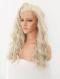 Gray Wavy Waist-length Lace Front Synthetic Wig-DQ016