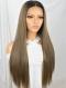 BROWN OMBRE LONG STRAIGHT SYNTHETIC LACE FRONT WIG SNY145