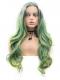 GREEN OMBRE LONG WAVY SYNTHETIC LACE FRONT WIG SNY239