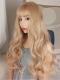 NEW BLONDE WAVY SYNTHETIC WEFTED CAP WIG LG057