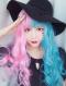 2019 New Lolita Half Pink Half Blue Synthetic Wefted Cap Wig LG019