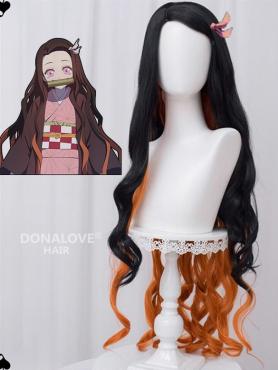 Nezuko Cosplay Synthetic Wefted Cap Wig CW039