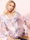 MelliBloosy Women 100% Silk Long Sleeve Floral Pajamas Set MB004