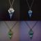 Glow in the Dark Crow Head Incantation Necklace A020