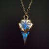 Glow in the Dark Crow Head Incantation Necklace A020
