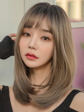 BLACK TO CHOCO STRAIGHT SYNTHETIC WEFTED CAP WIG LG115