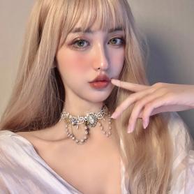 Vintage Pearl Lace Lolita Mermaid Necklace LA001