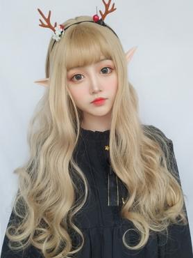 BLONDE FLUFFY WAVY SYNTHETIC WEFTED CAP WIG LG102